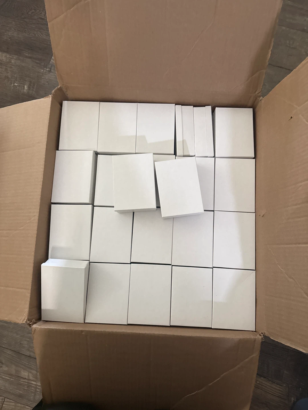 Box of Small White Gift Boxes