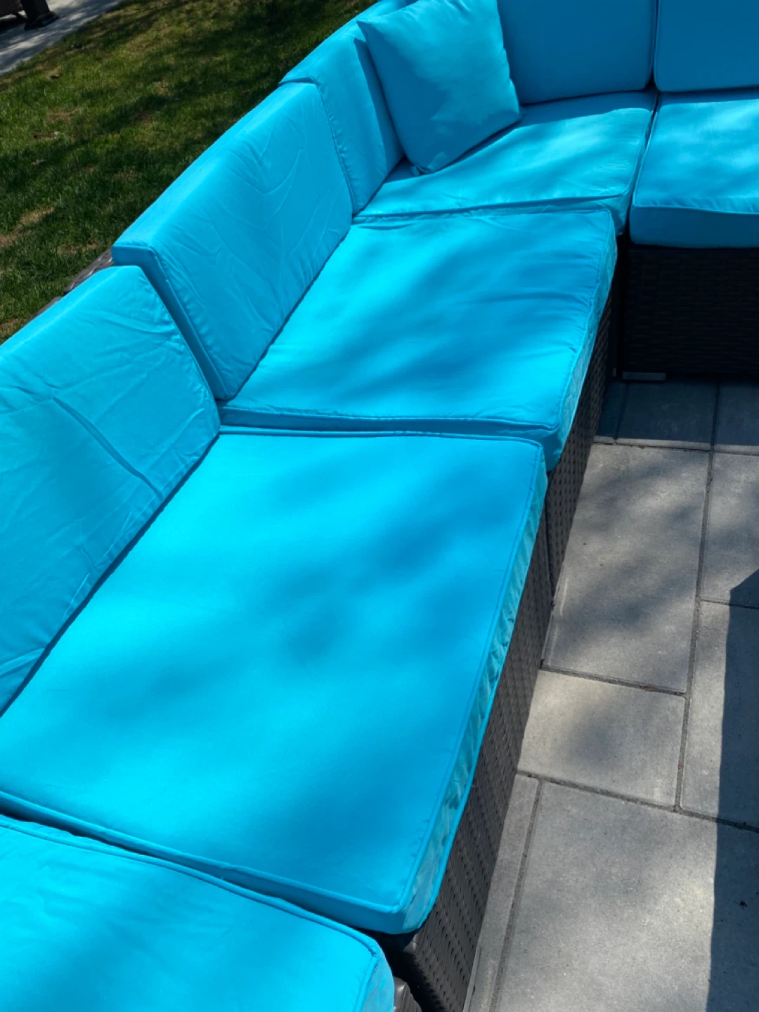 Wicker Sectional Patio Furniture Set with Coffee Table - photo 2