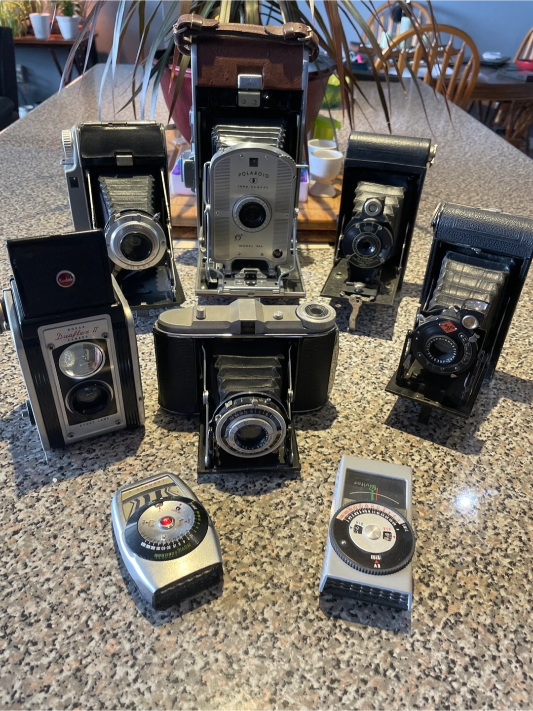 Collection of Vintage Cameras and Light Meters