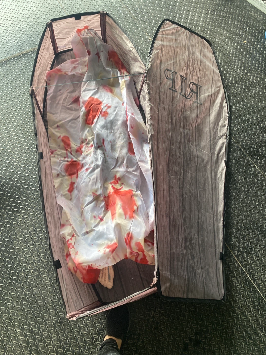 Halloween Coffin Prop with Bloody Sheet - photo 2