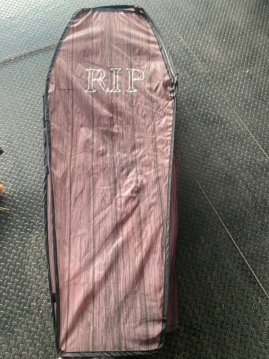 Halloween Coffin Prop with Bloody Sheet