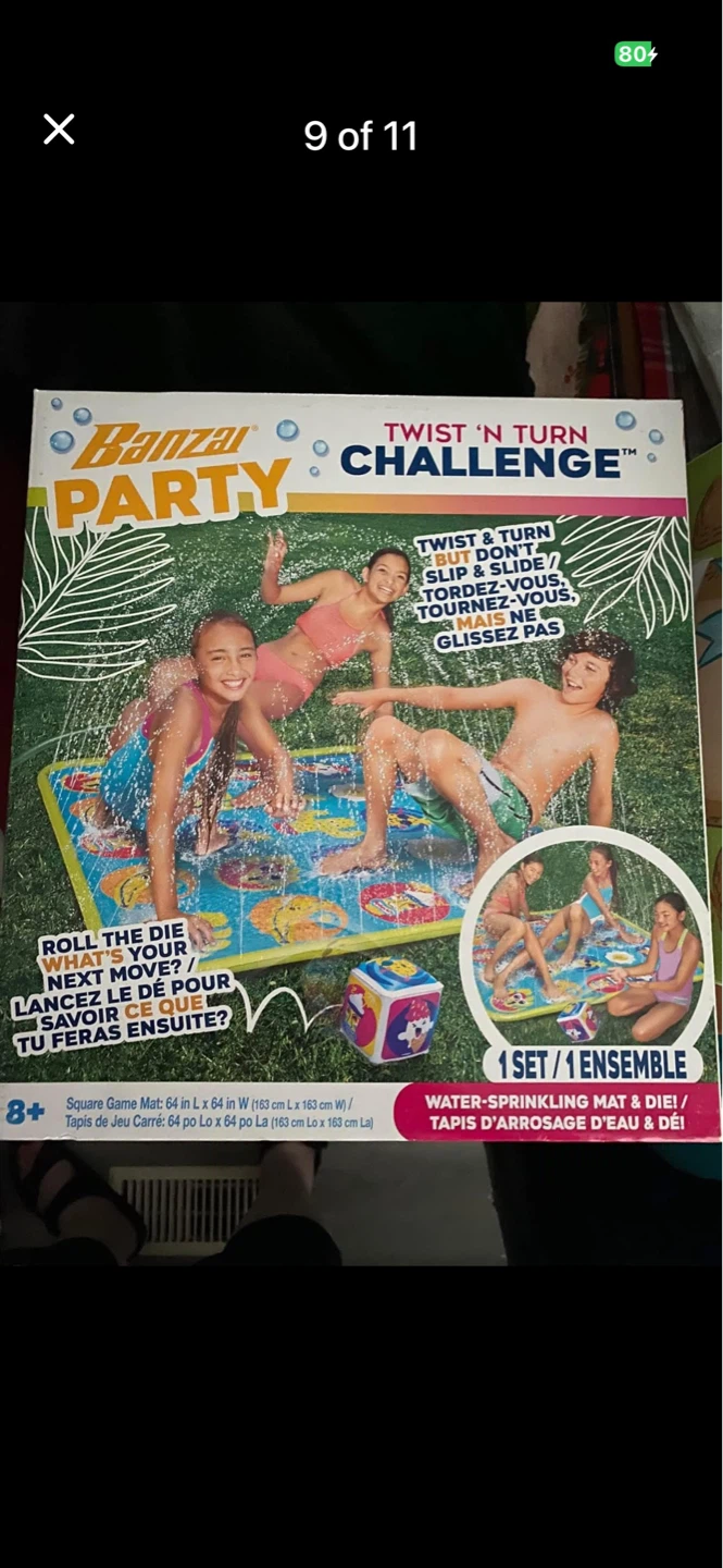 Banzai Party Twist 'N Turn Challenge Water Sprinkling Mat & Die