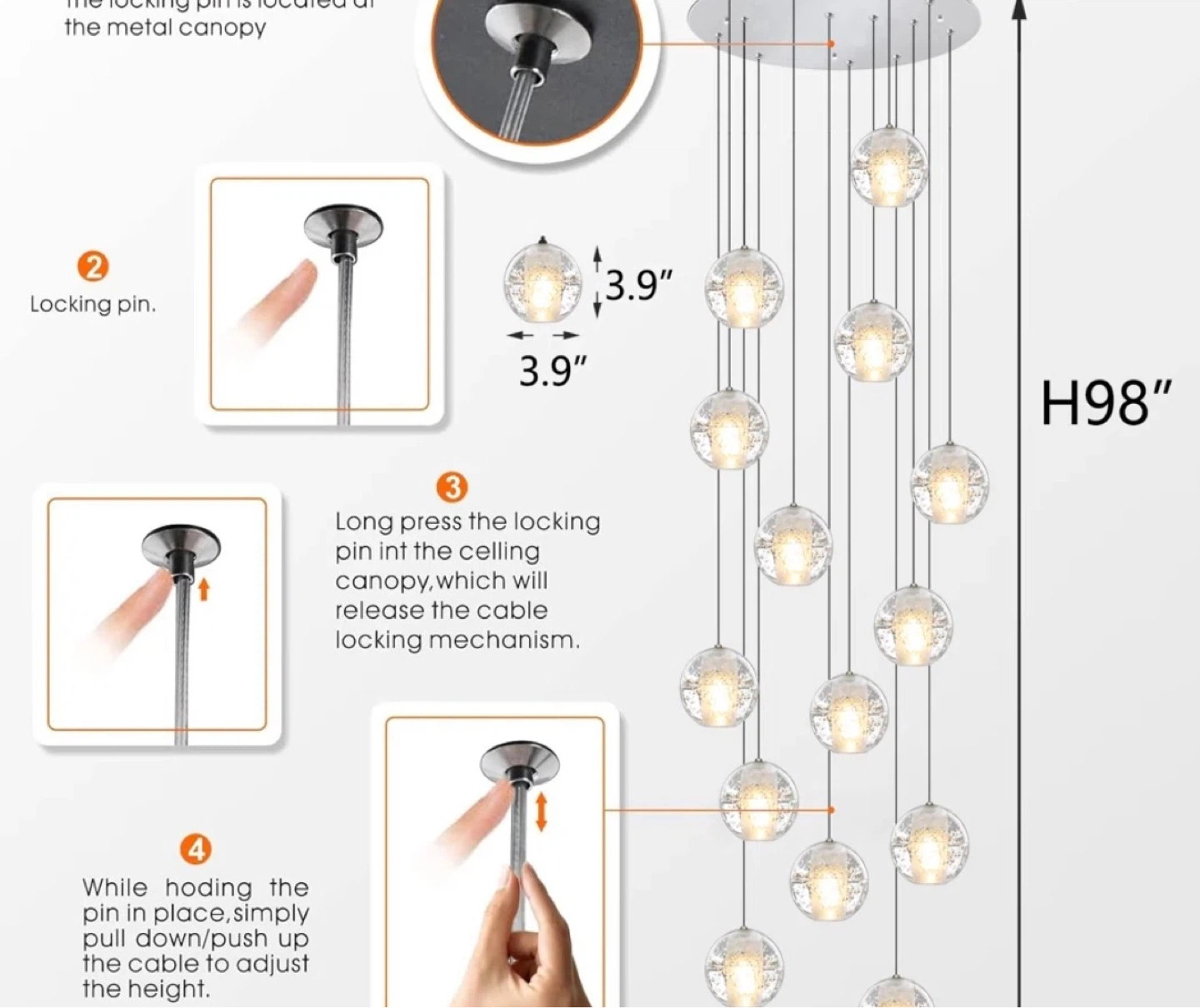 15-Light Chandelier Pendant Light Fixture - photo 5
