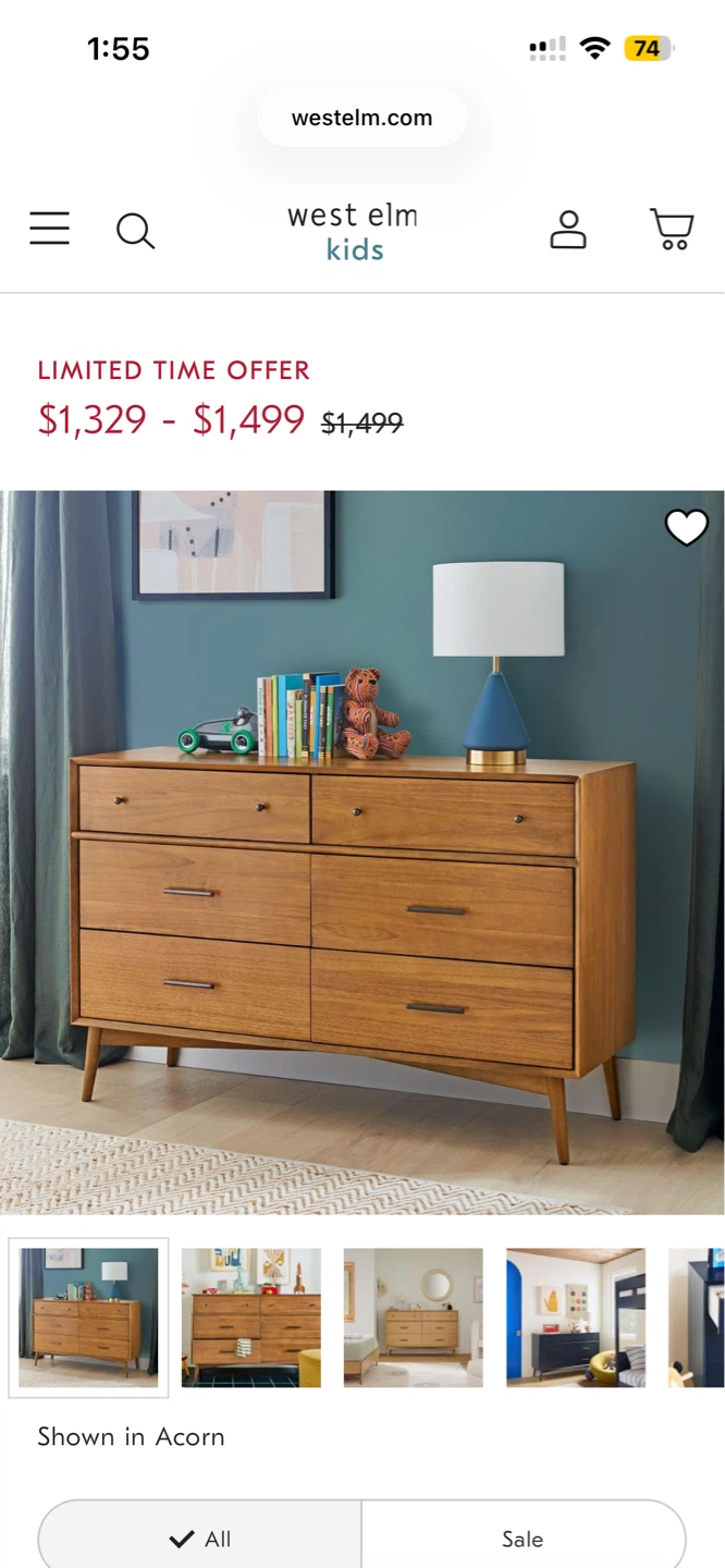 West Elm x pbteen Mid-Century Full Loft Bed - photo 3