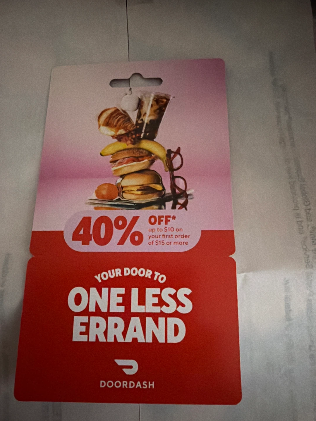DoorDash 40% Off First Order Discount Card