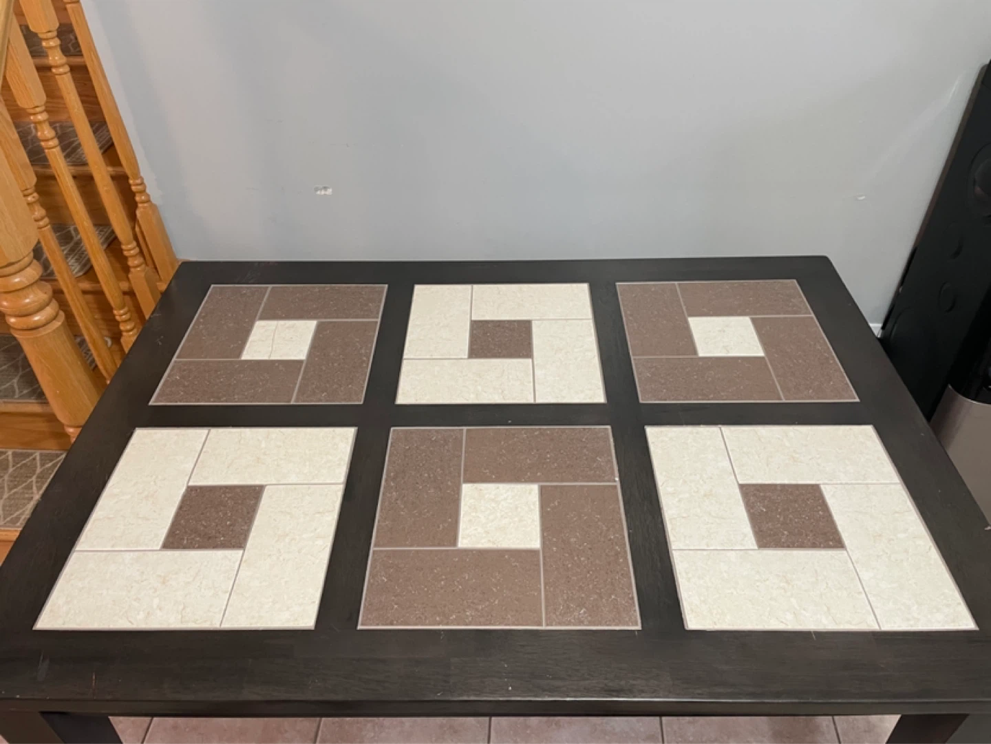 Dining Table with Tile Top