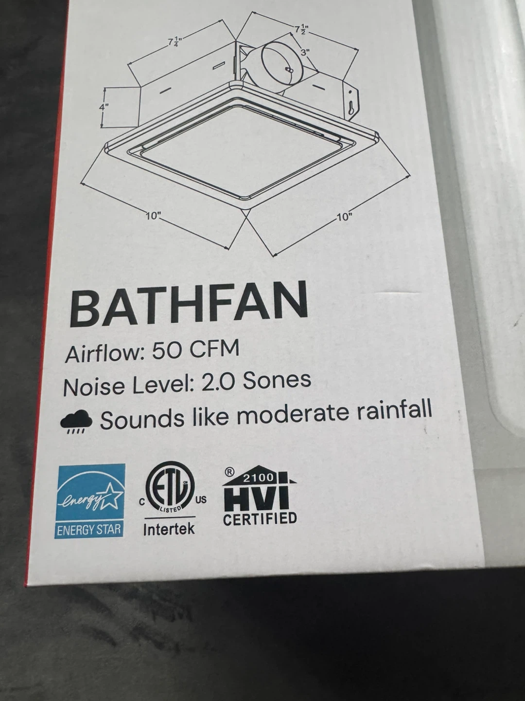 Cyclone 50 CFM Bath Fan - photo 3