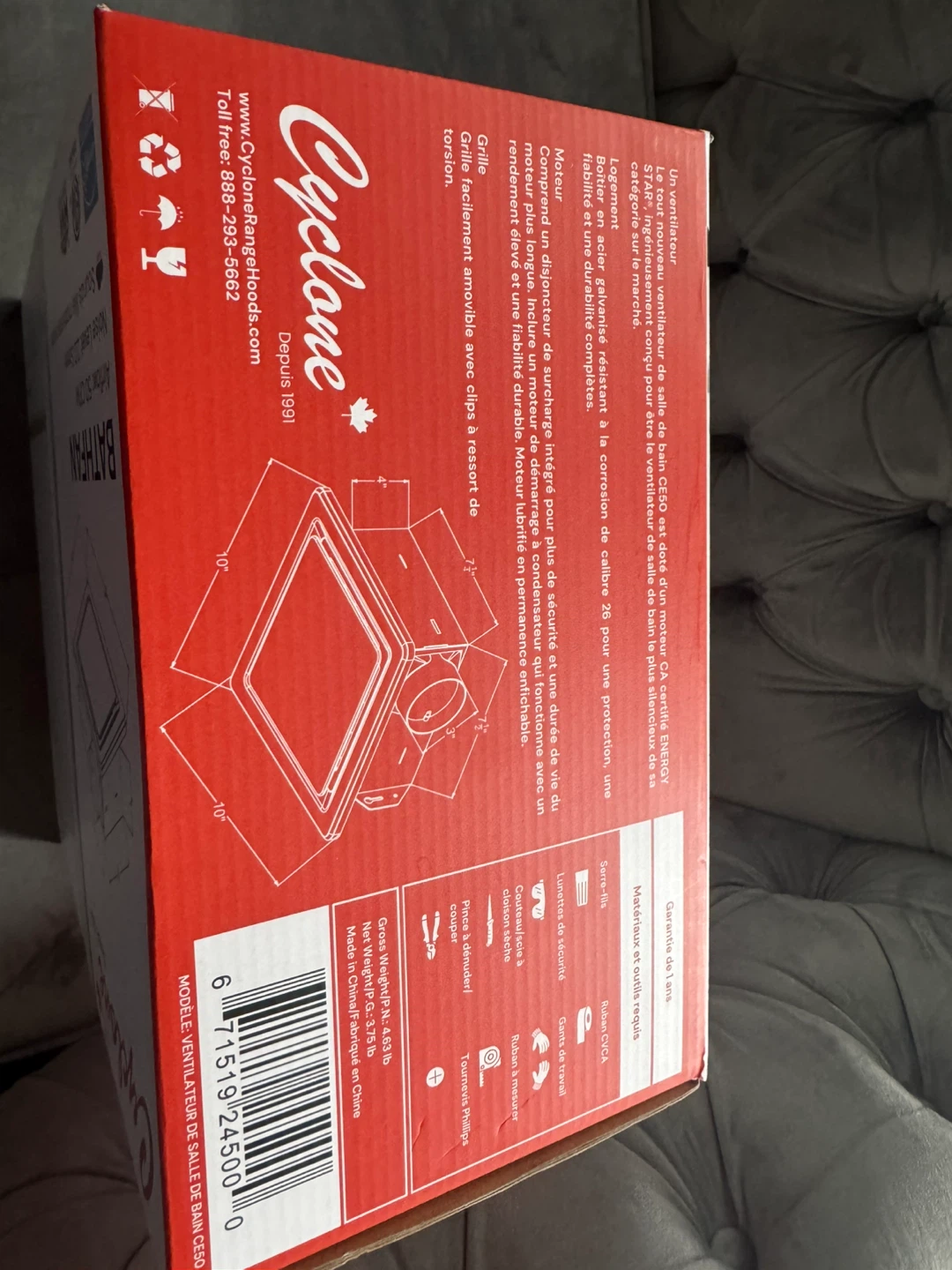 Cyclone 50 CFM Bath Fan - photo 4
