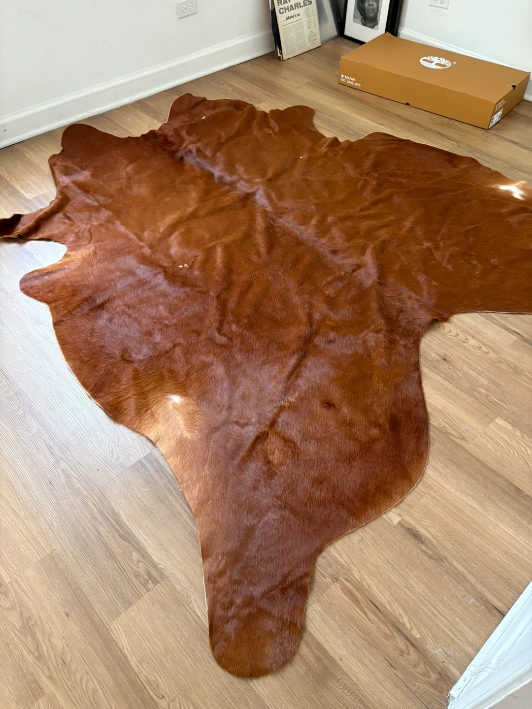 IKEA KOLDDBY Cowhide Rug - Brown