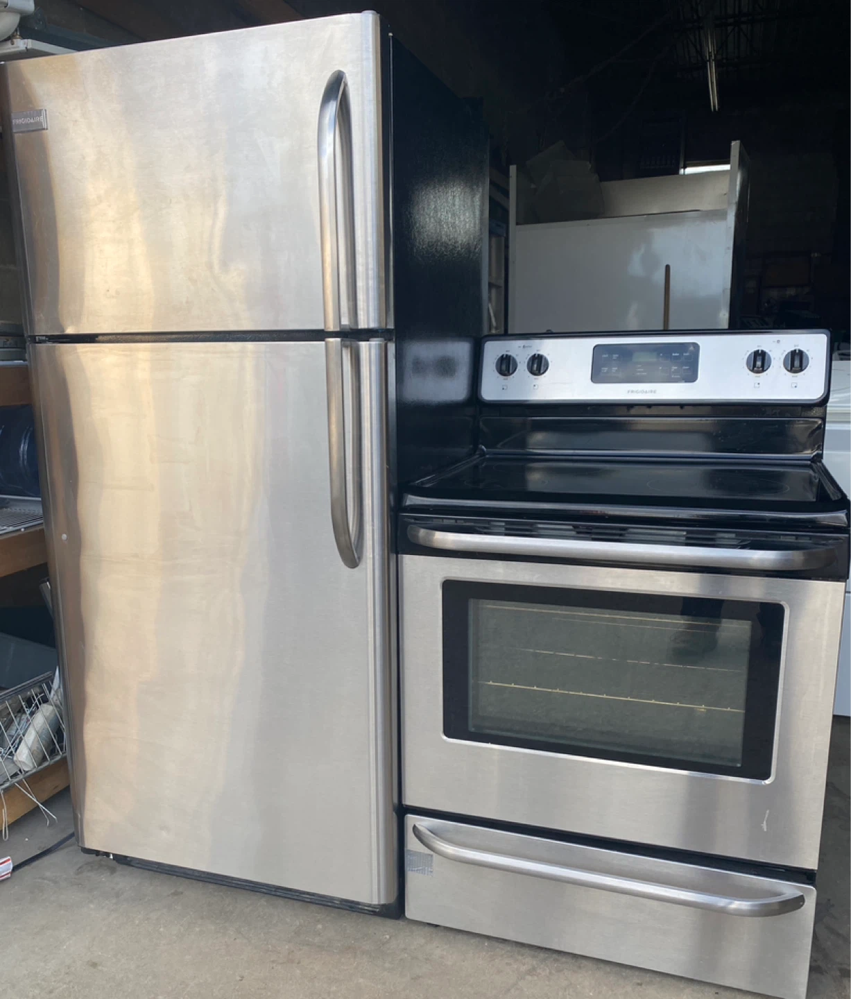Stainless Fridge & Stove Set
