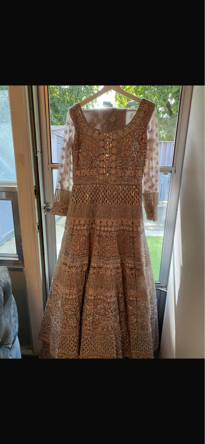 Pink heavy bridal dress size small