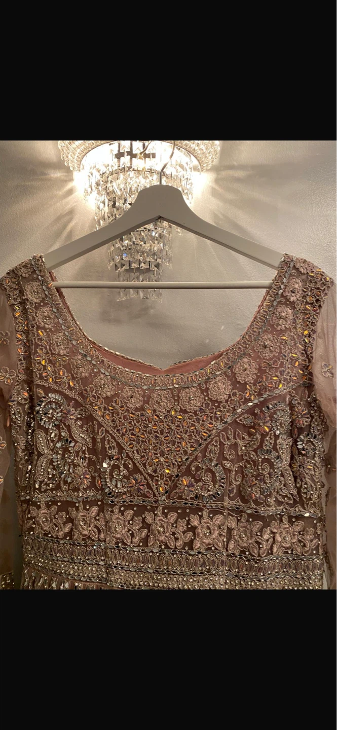 Pink heavy bridal dress size small - photo 5
