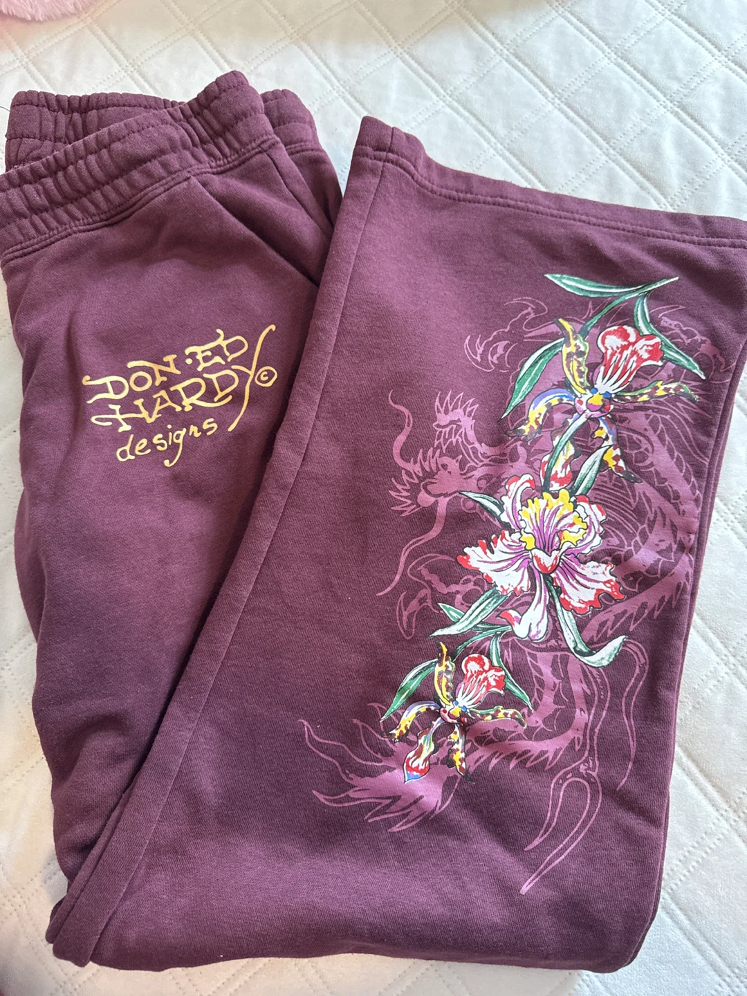 Ed Hardy Plum Sweatpants