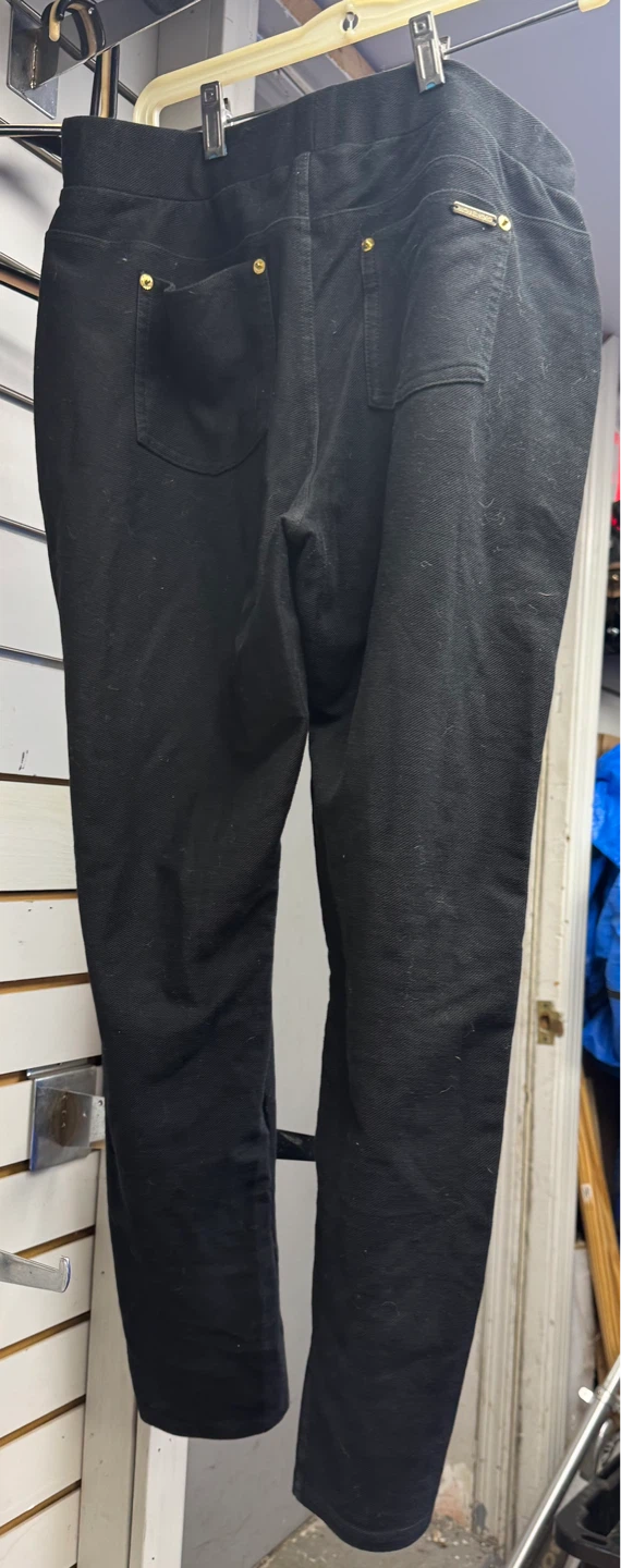 Michael Kors Black Stretch Cotton Blend Pants Size L - photo 2