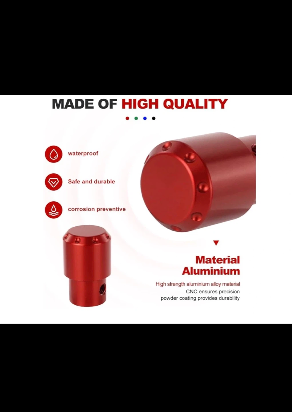 Red Aluminum Motorcycle Frame Sliders - photo 3