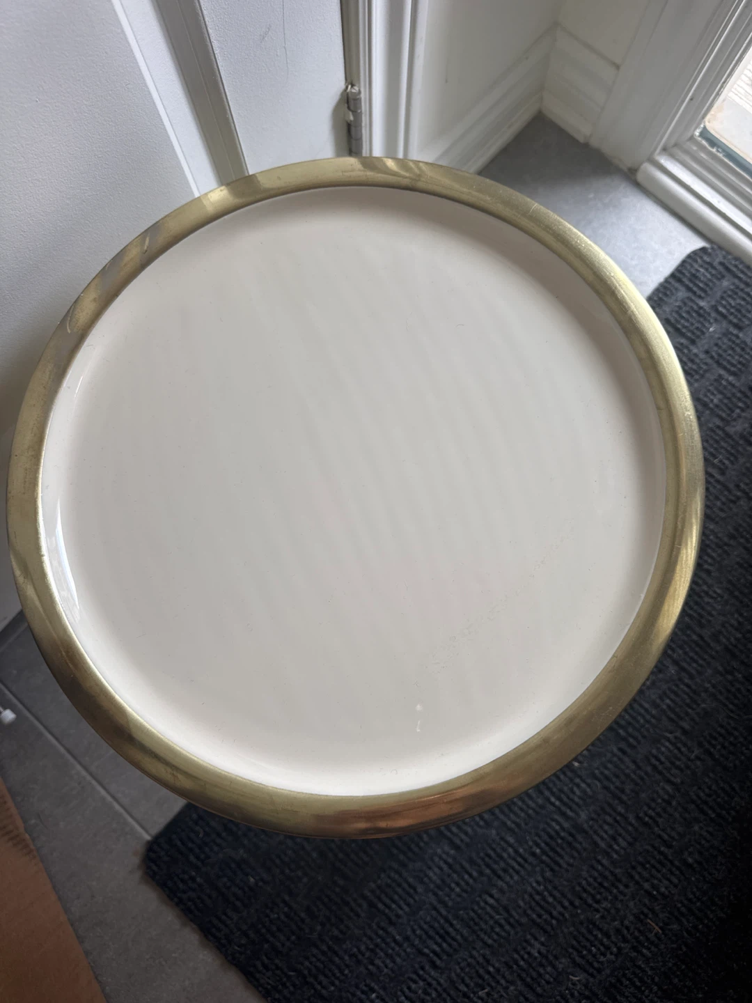 Gold Wire Basket Side Table - photo 2