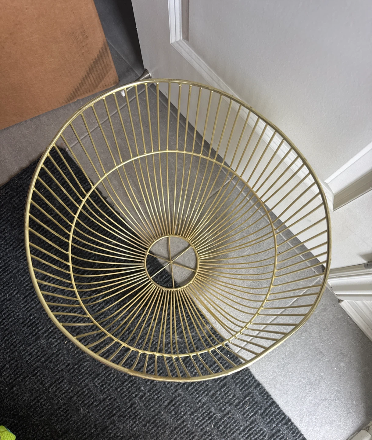 Gold Wire Basket Side Table - photo 3