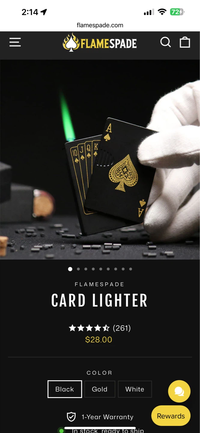 FLAMESPADE Playing Card Design Lighter