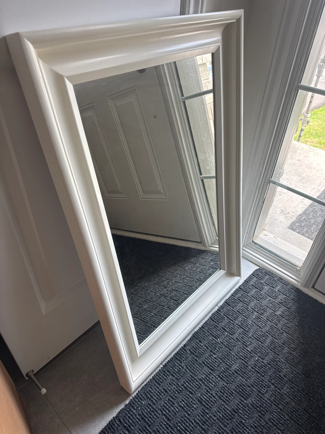 White Framed Mirror