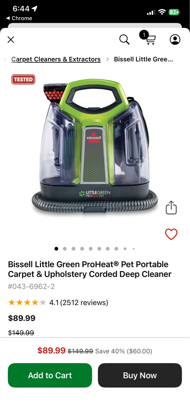 Bissell Carpet & Upholstery Corded Deep Cleaner - photo 2