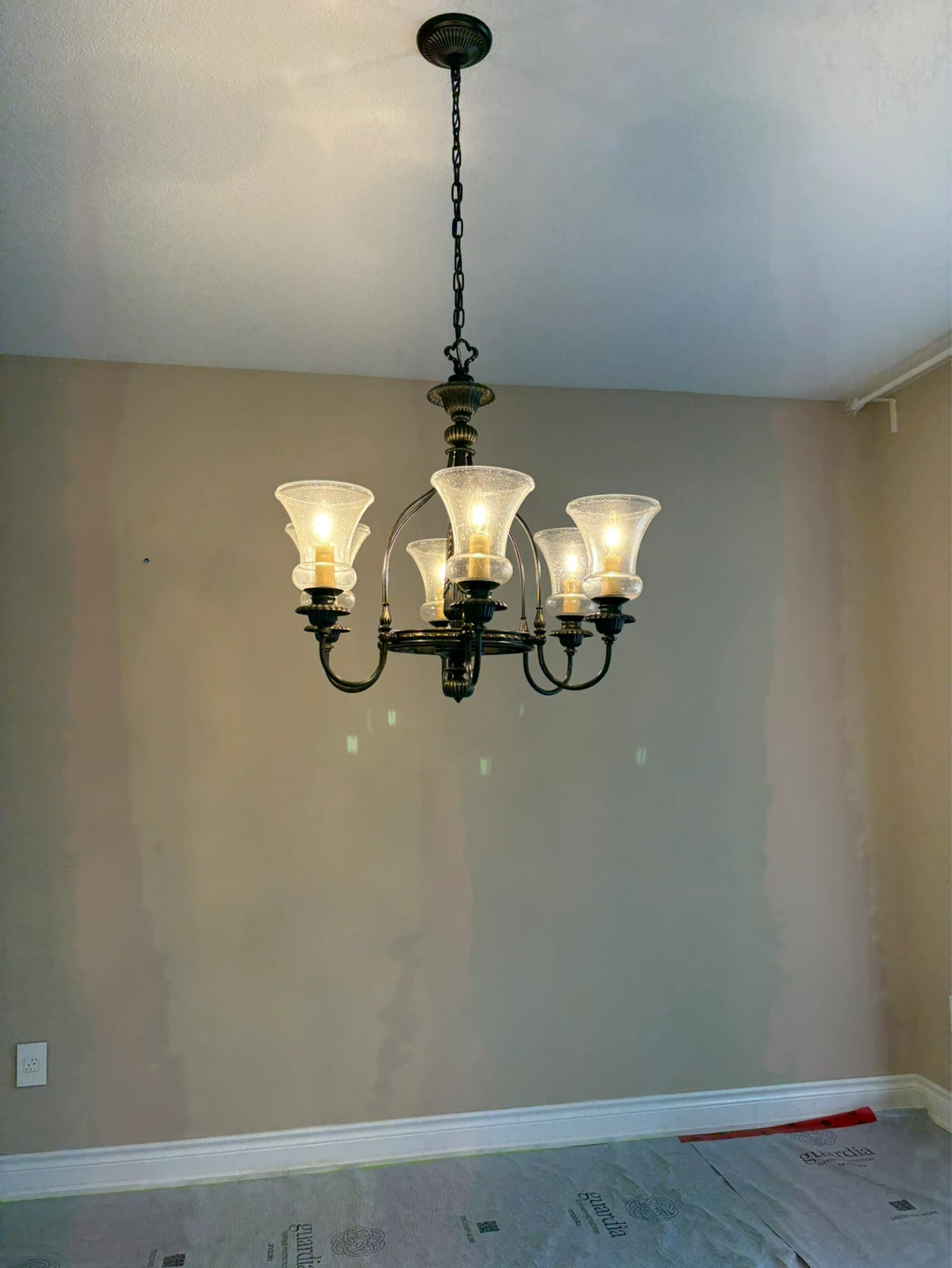Antique Style 5-Light Chandelier with Glass Shades - photo 5