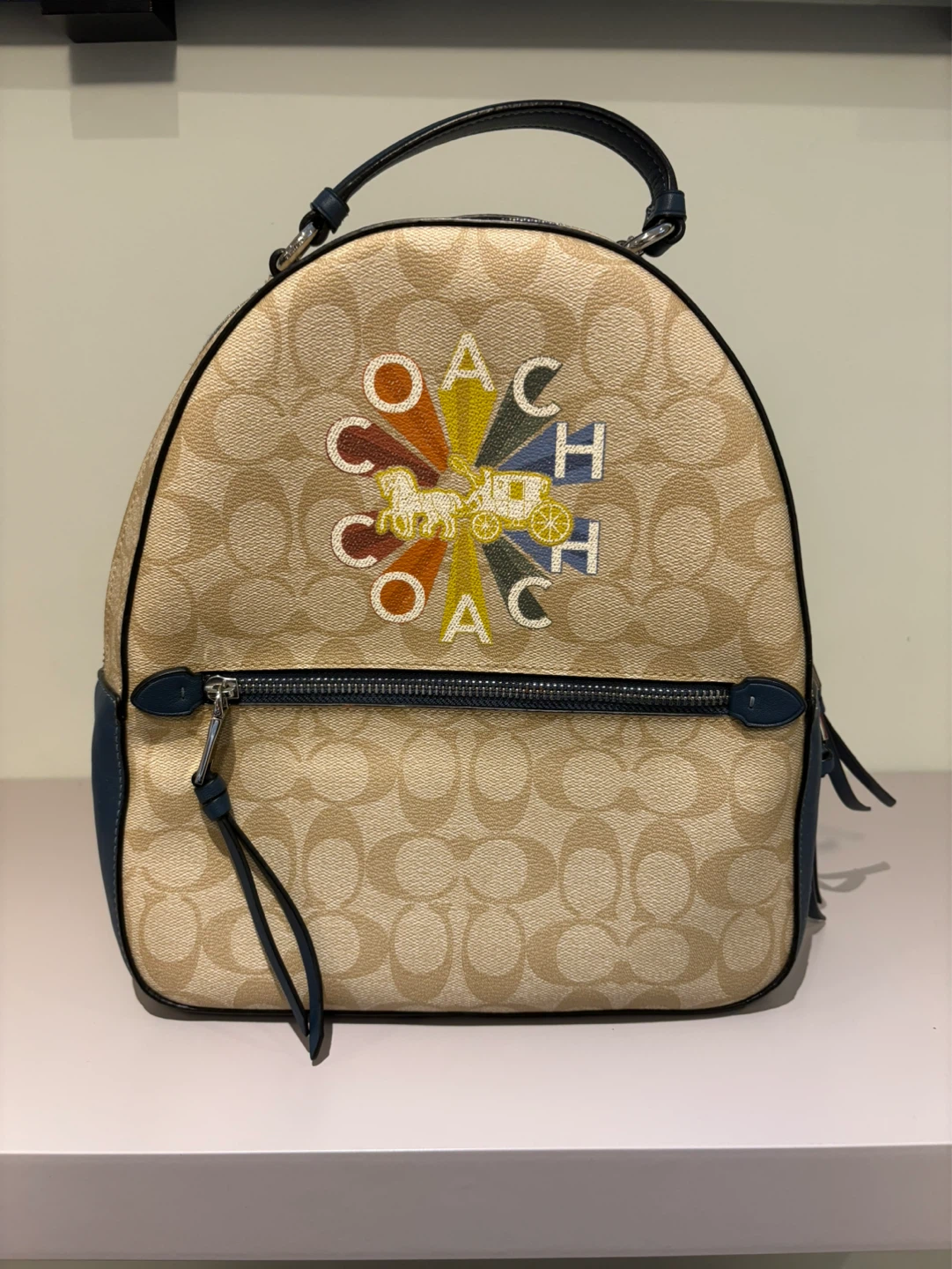 Coach Signature Canvas Backpack