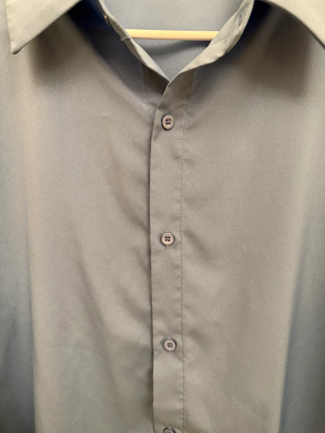 Blue Button-Up Shirt and Beige Pants Set - Size M/L - photo 3