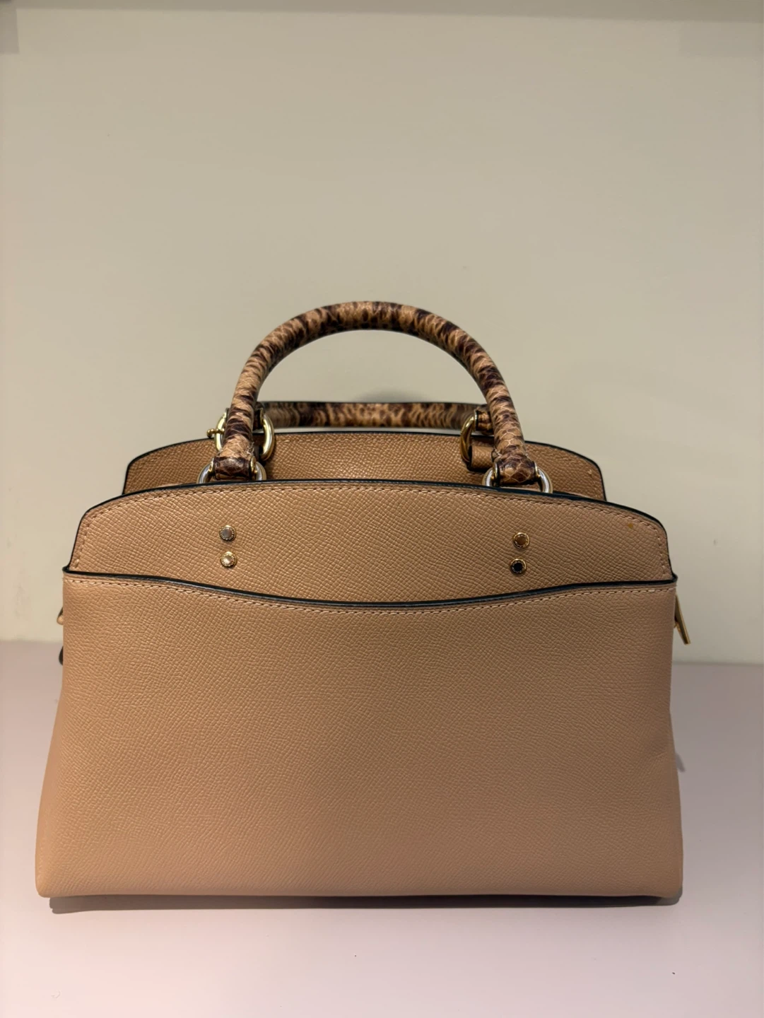 Coach Handbag with Flower Embellishments - photo 2