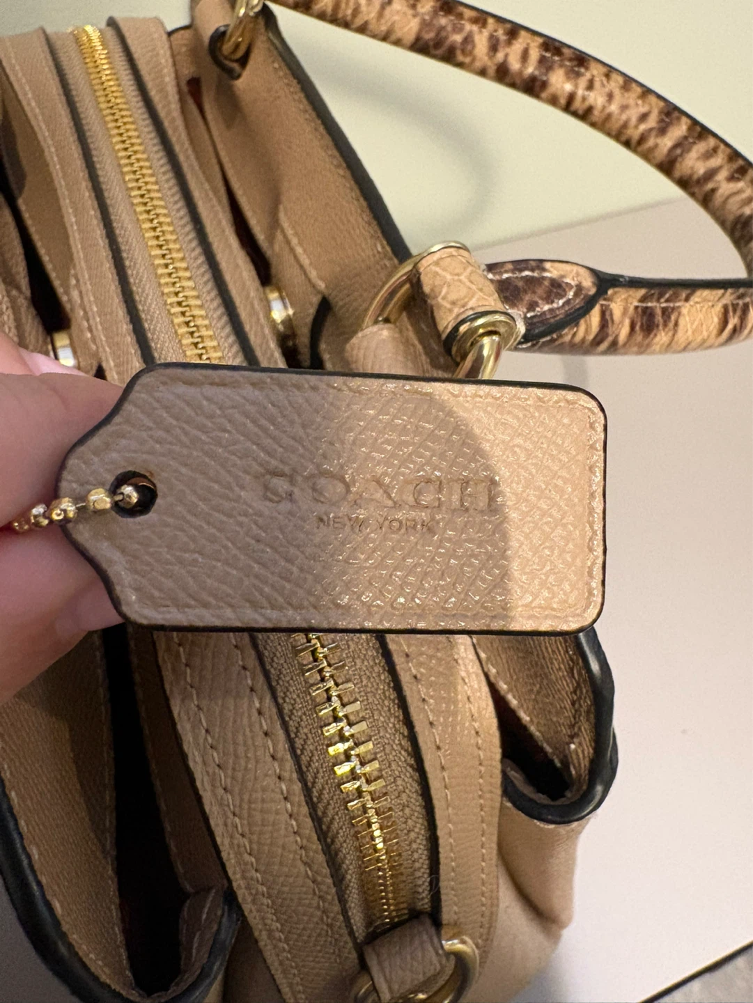Coach Handbag with Flower Embellishments - photo 4