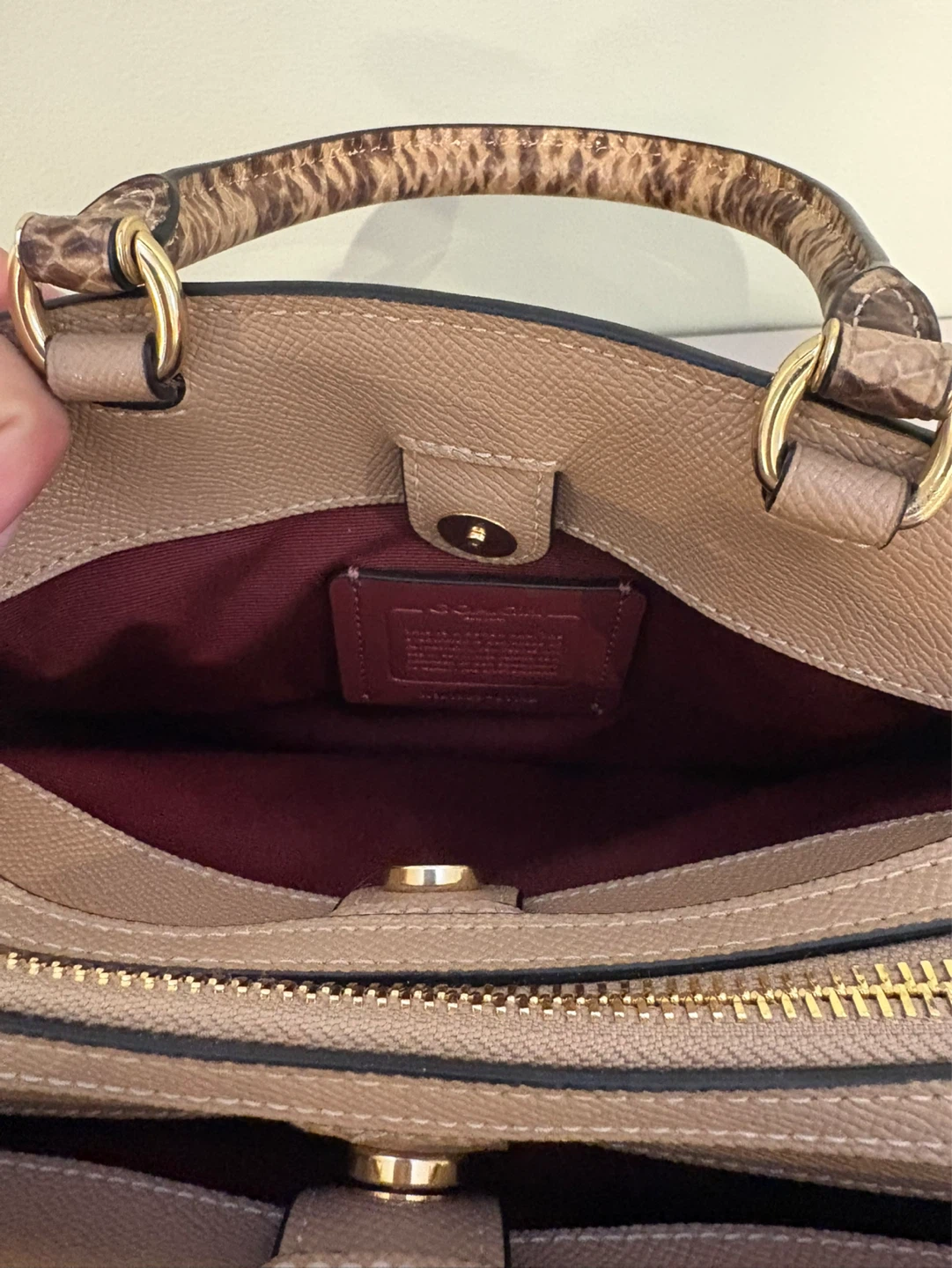 Coach Handbag with Flower Embellishments - photo 5