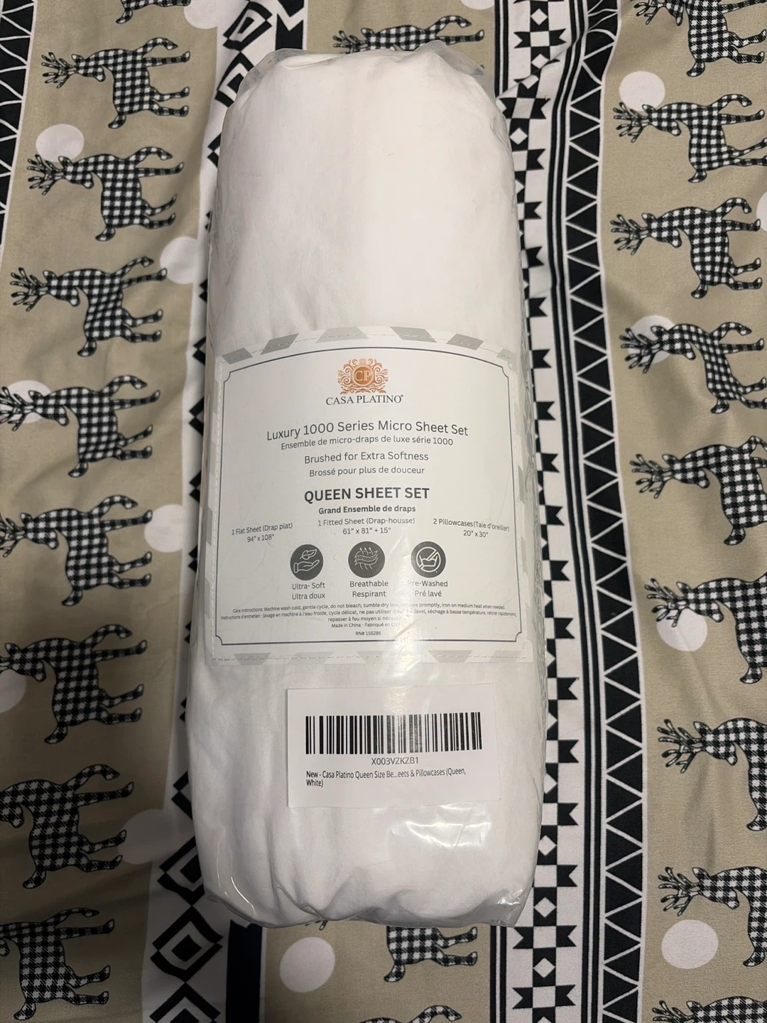 Casa Platino Luxury 1000 Series Queen Sheet Set