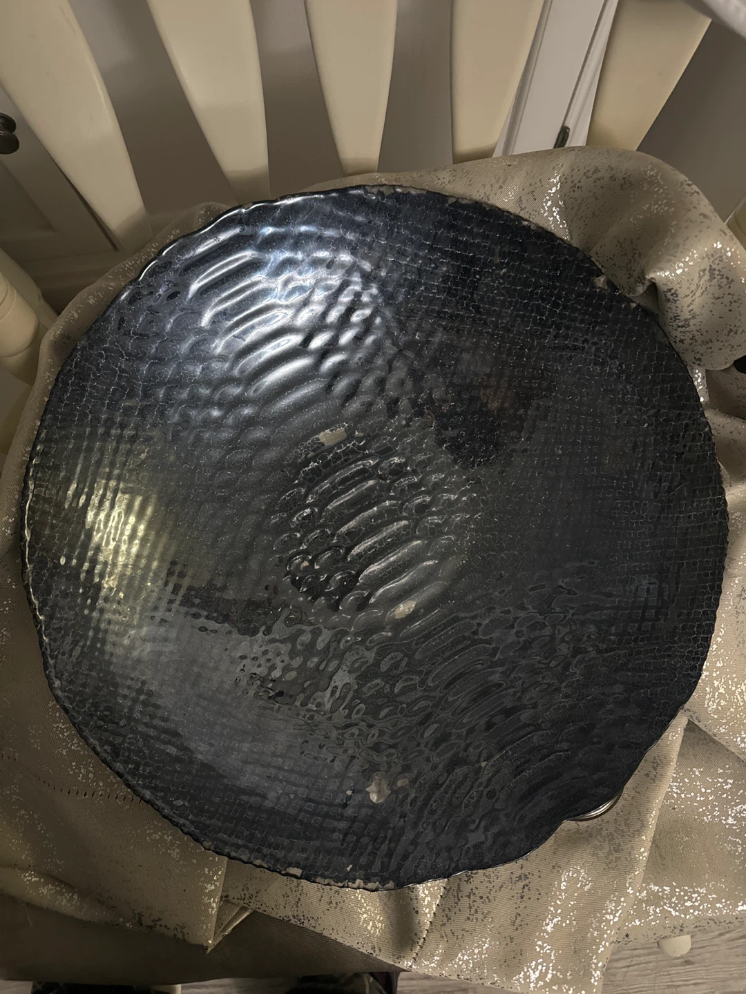 Hammered Metal Serving Tray