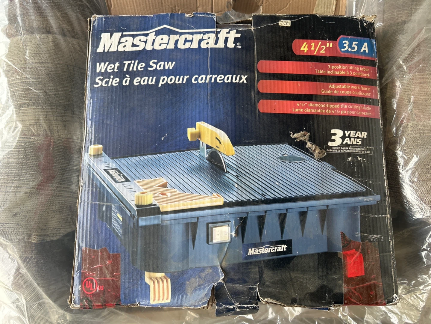 Mastercraft Wet Tile Saw 4 1/2"