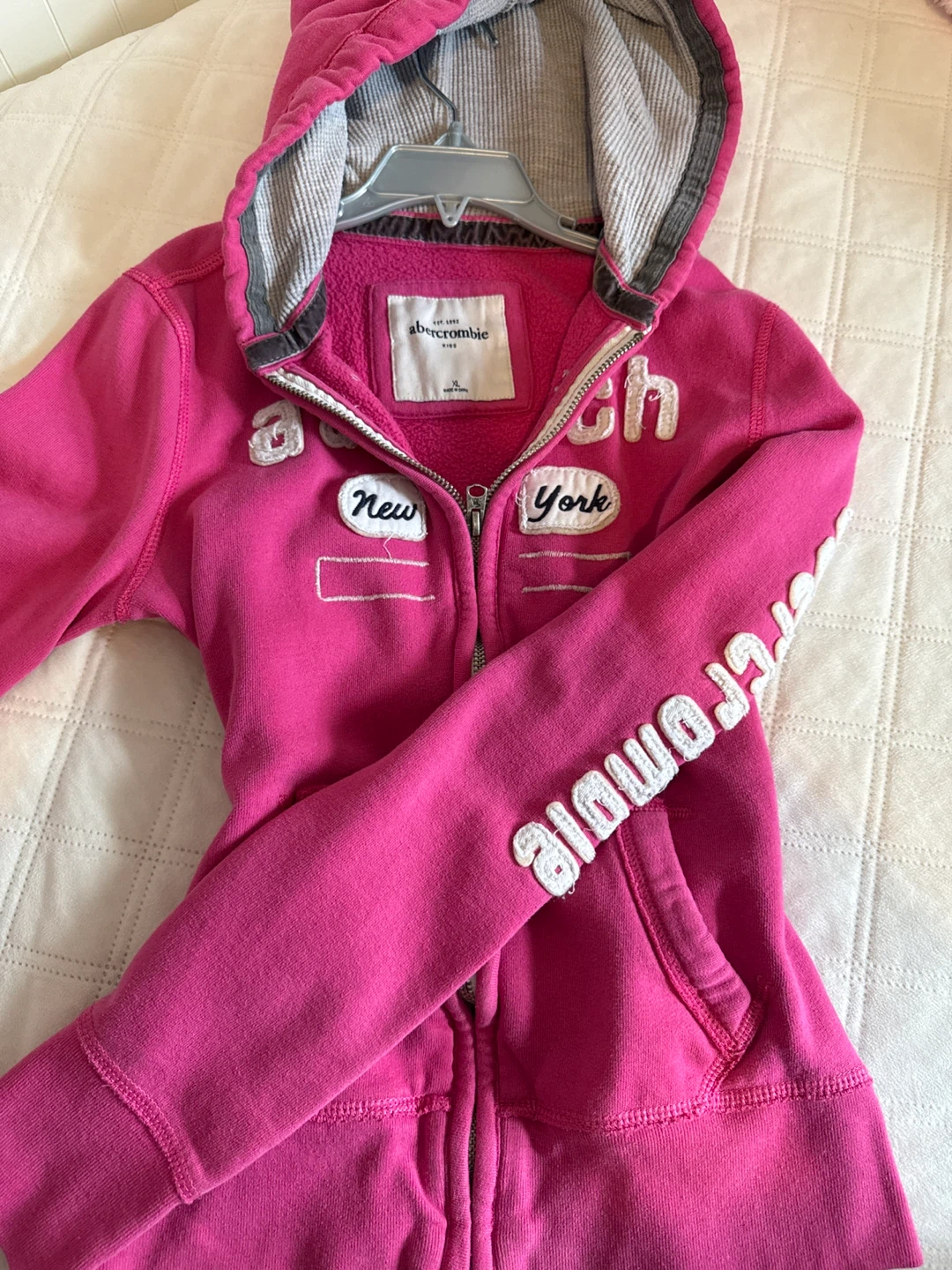 Abercrombie & Fitch Pink Zip-Up Hoodie