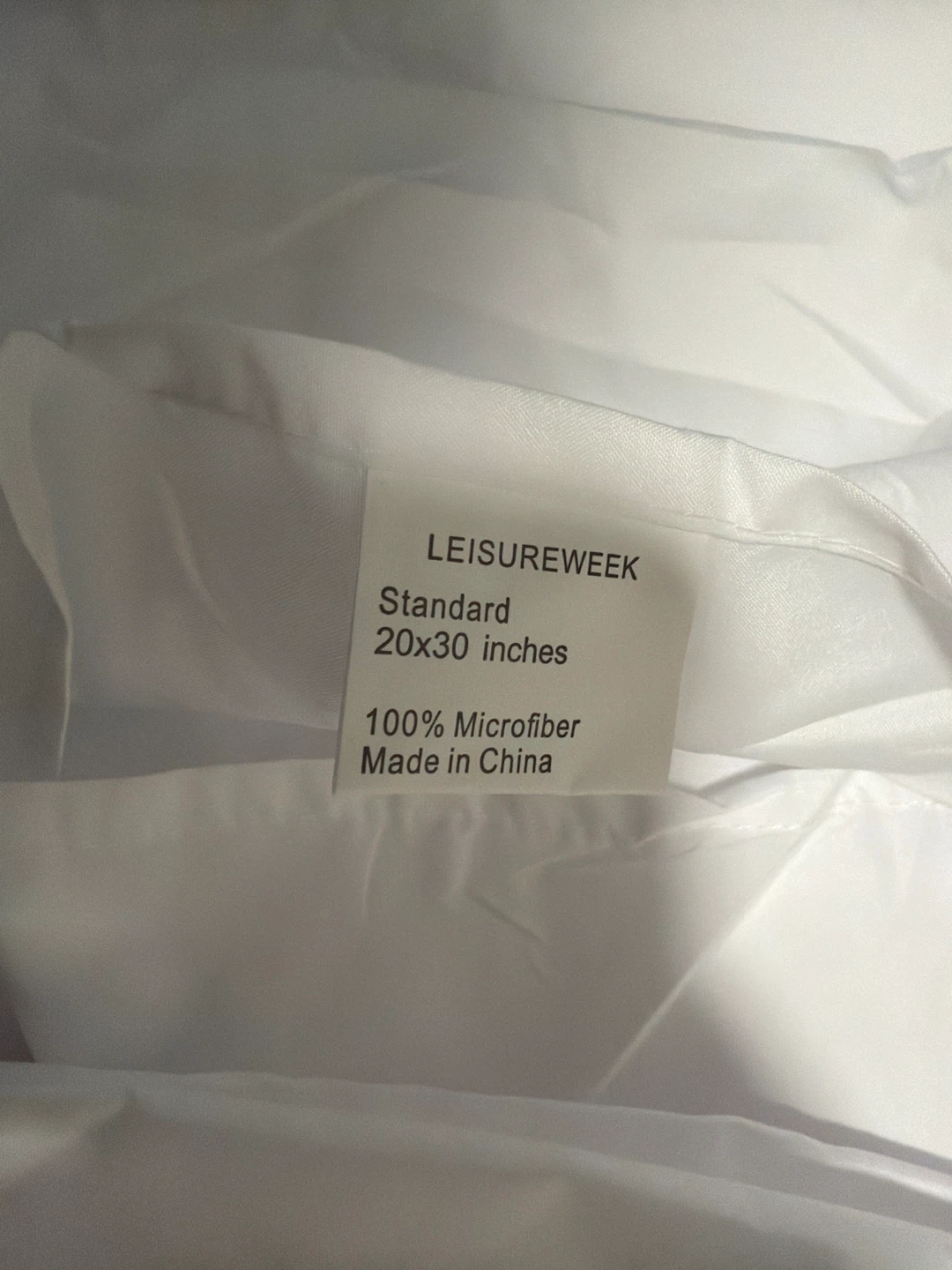LEISUREWEEK Standard 20x30 inches Pillowcase - White Microfiber