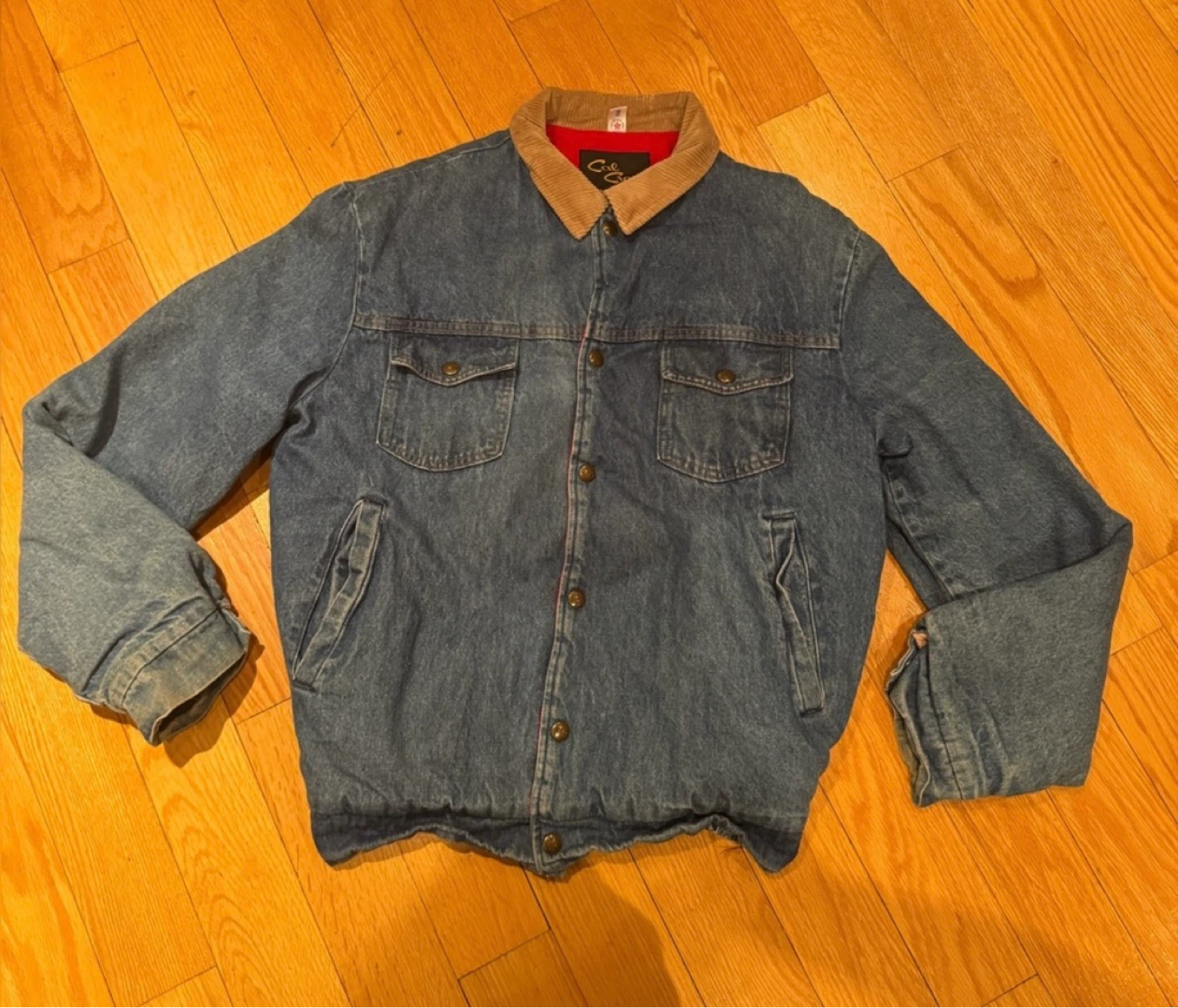 VINTAGE CAL CRAFT DENIM JACKET WITH THICK FLEECE LINING