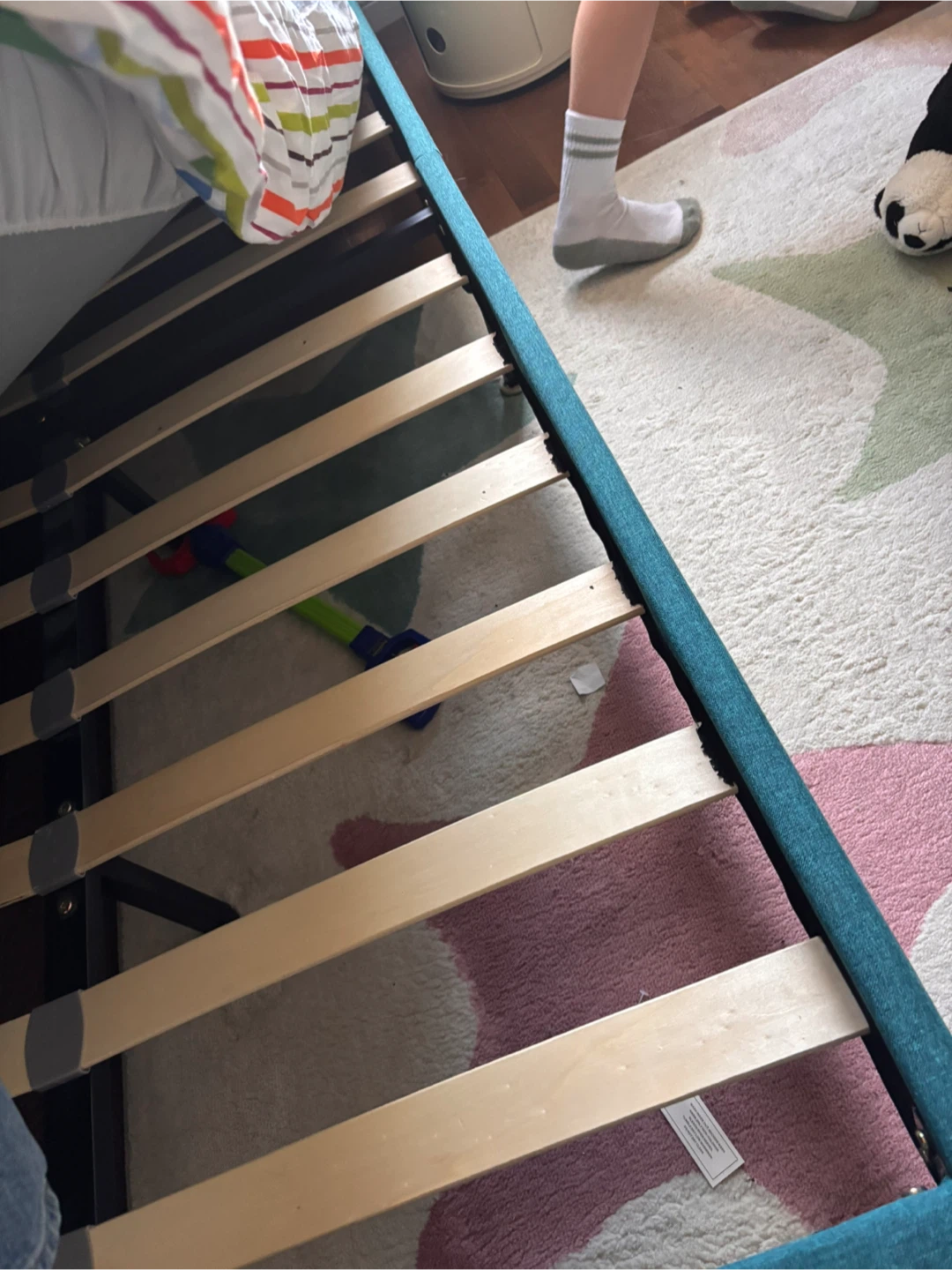 Teal Twin Bed Frame with Slats - photo 5