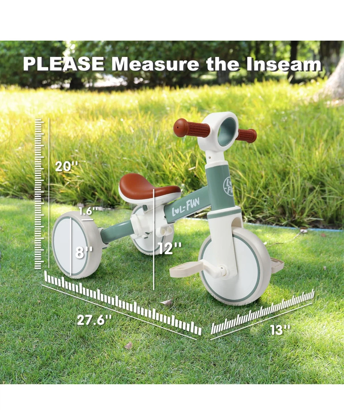LOL-FUN 4-in-1 Toddler Balance Bike / Tricycle T42 - photo 2