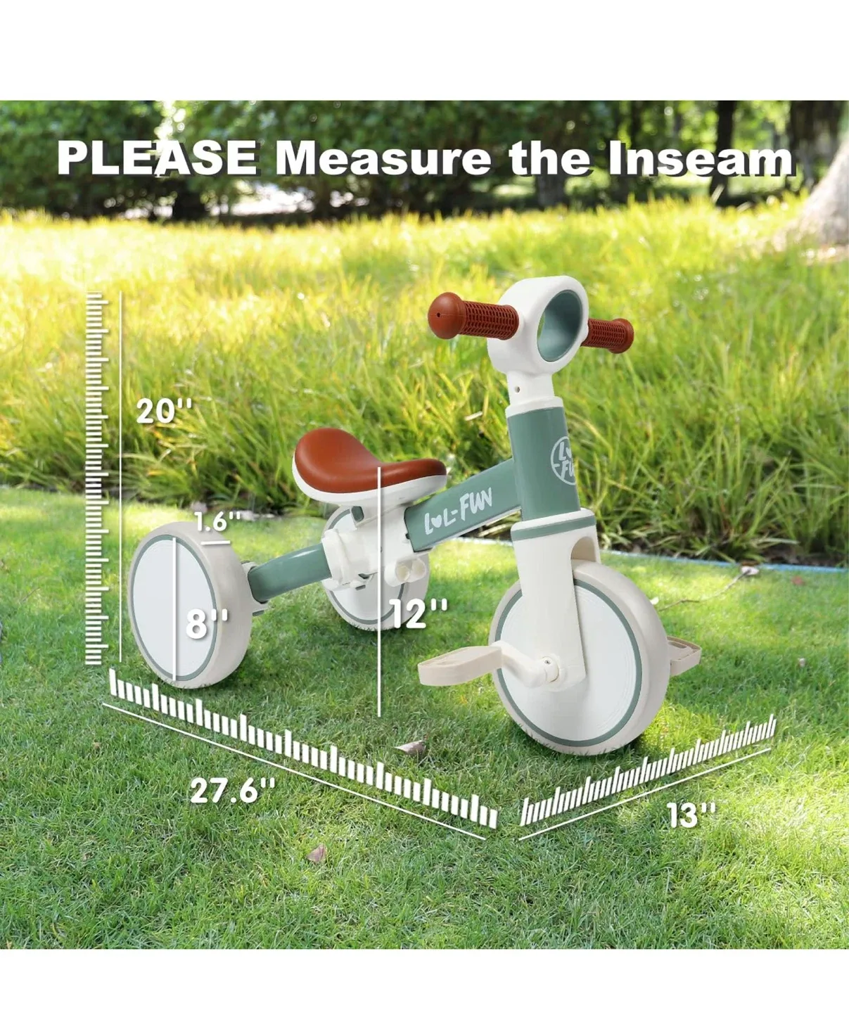 LOL-FUN 4-in-1 Toddler Balance Bike / Tricycle T42 - photo 2