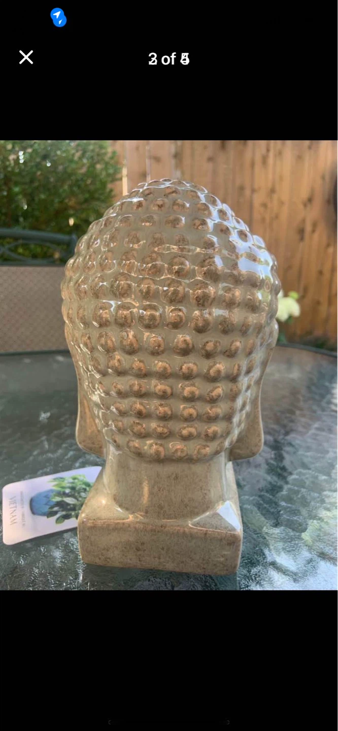 Decorative Buddha Head Figurine - photo 2