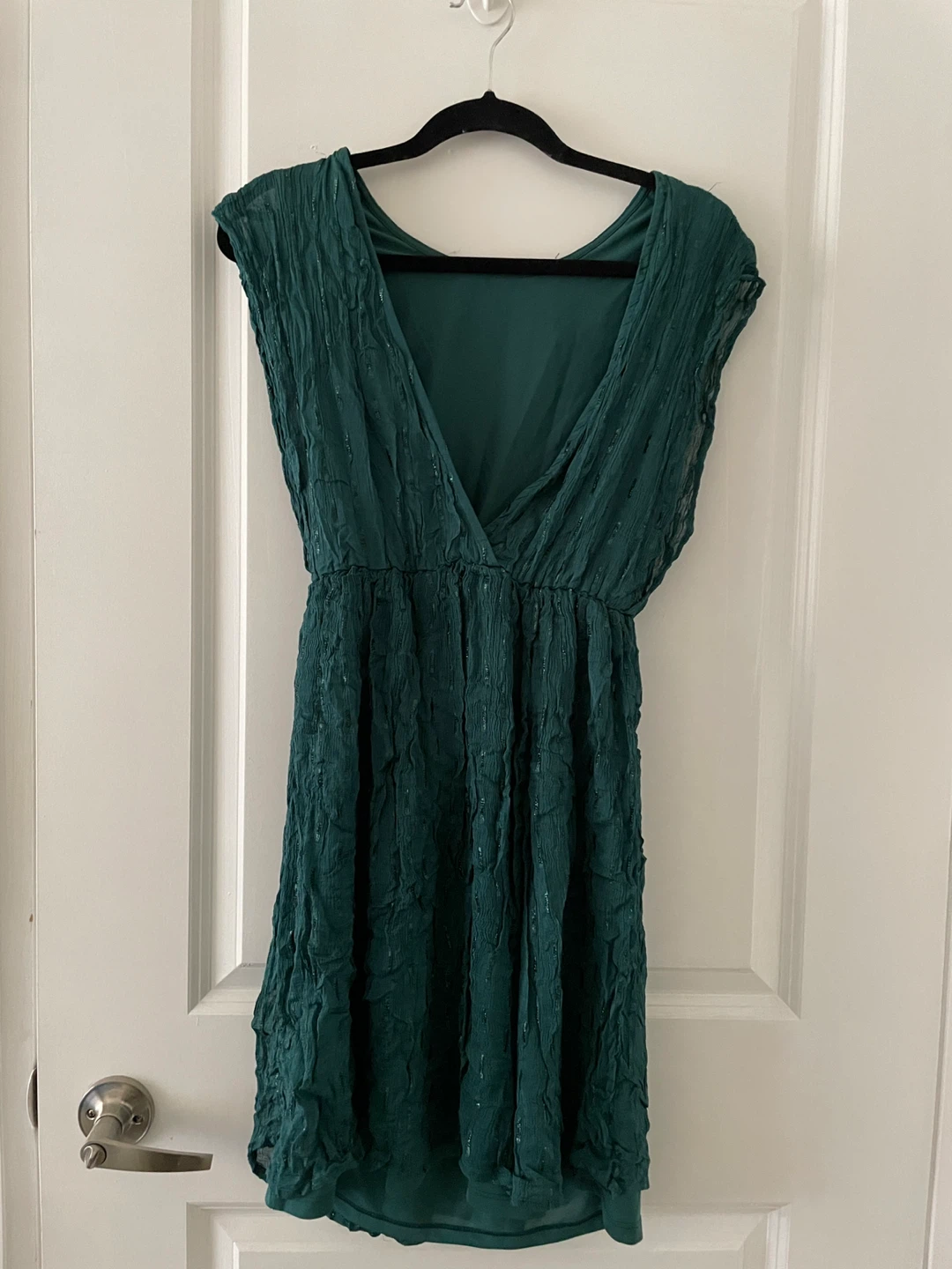 Kiabi Emerald Green Textured Mini Dress