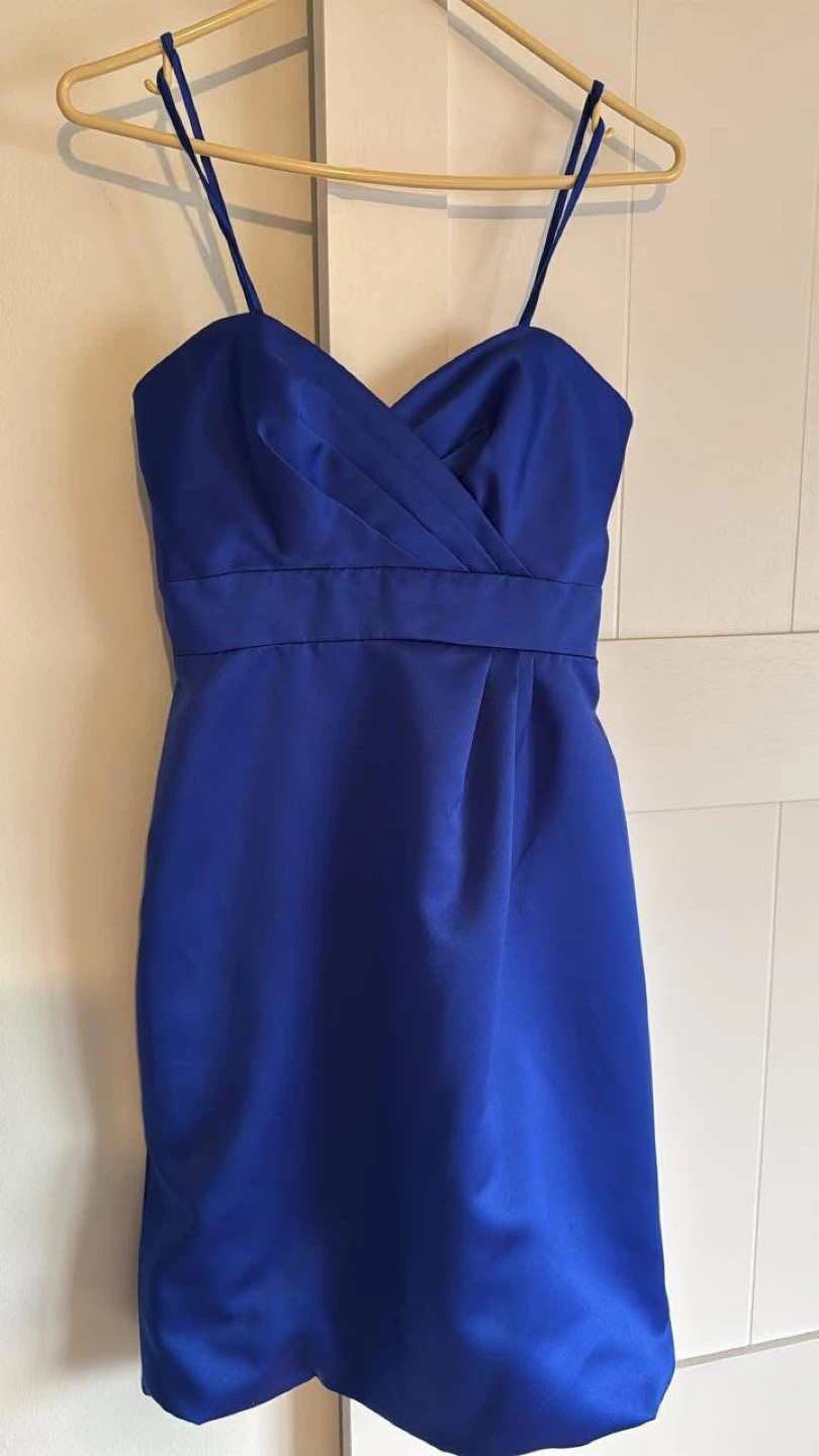 Royal Blue Strapless Mini Dress