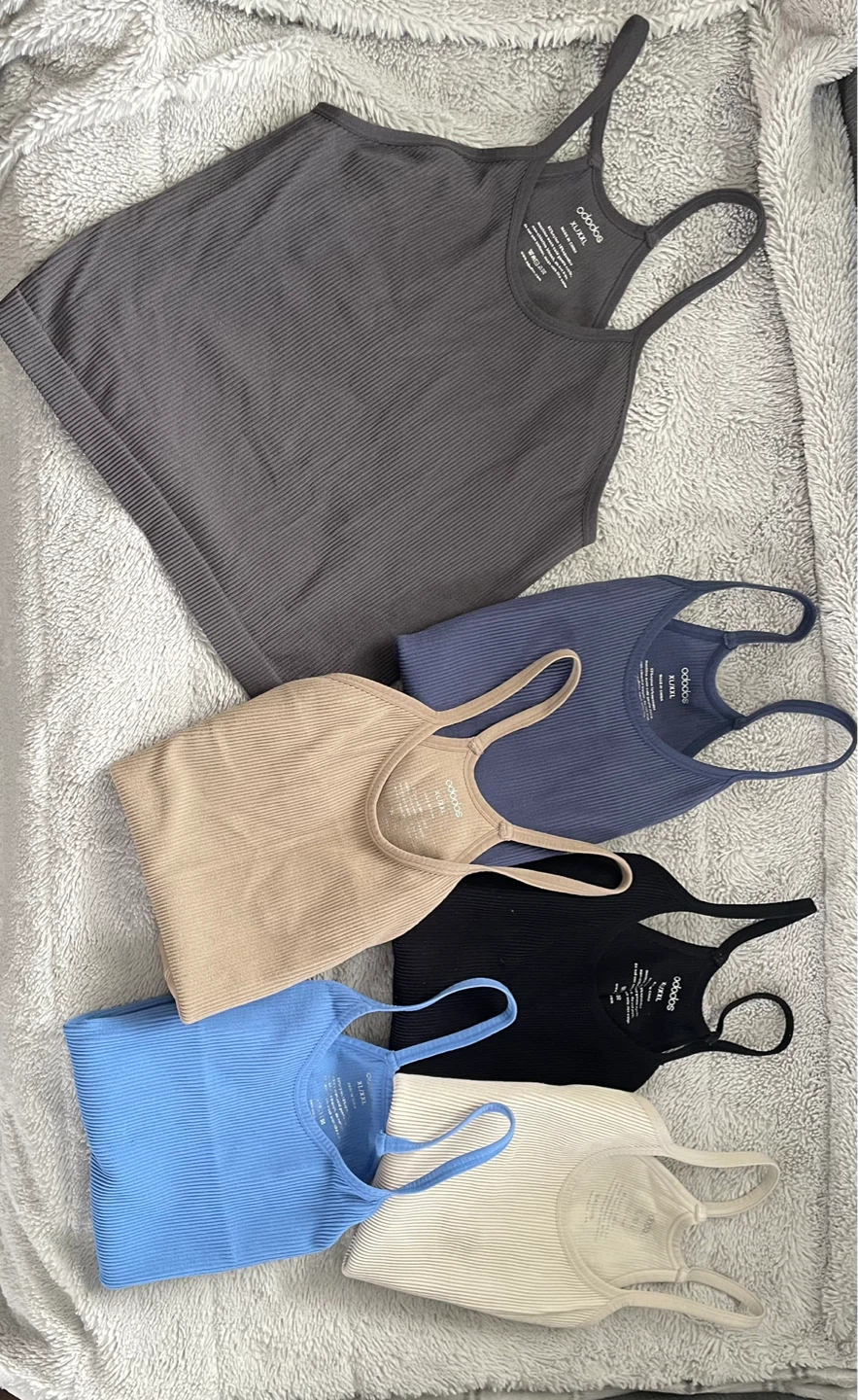 6 Pack Ribbed Tank Tops XL