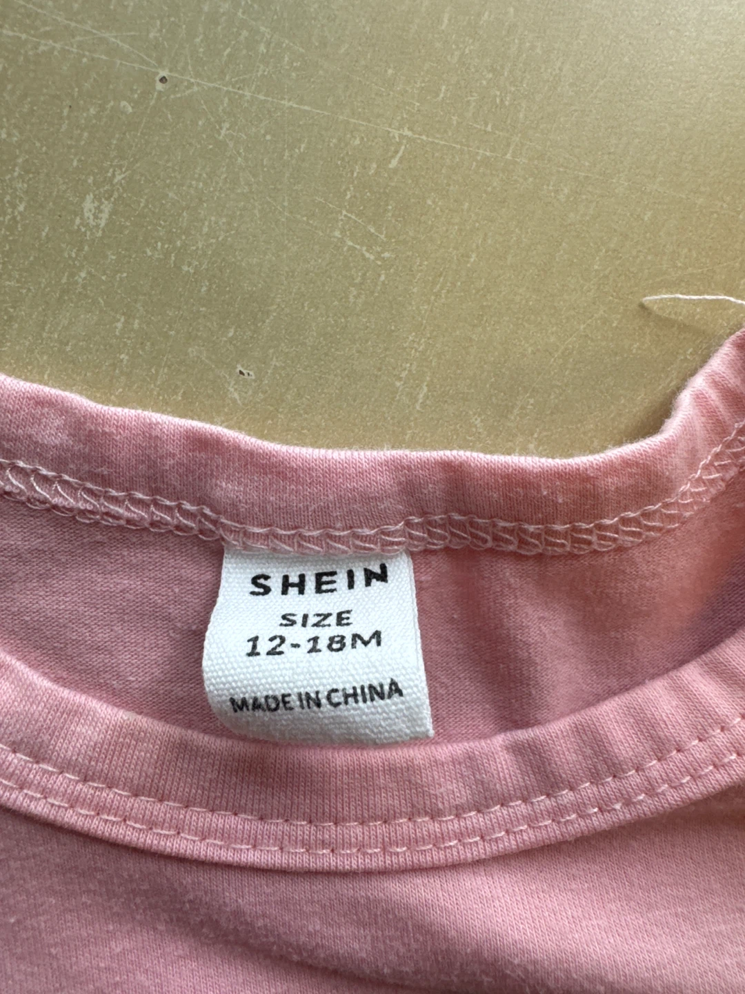 Shein Pink Bear "Smile" Outfit - Size 12-18M - photo 2
