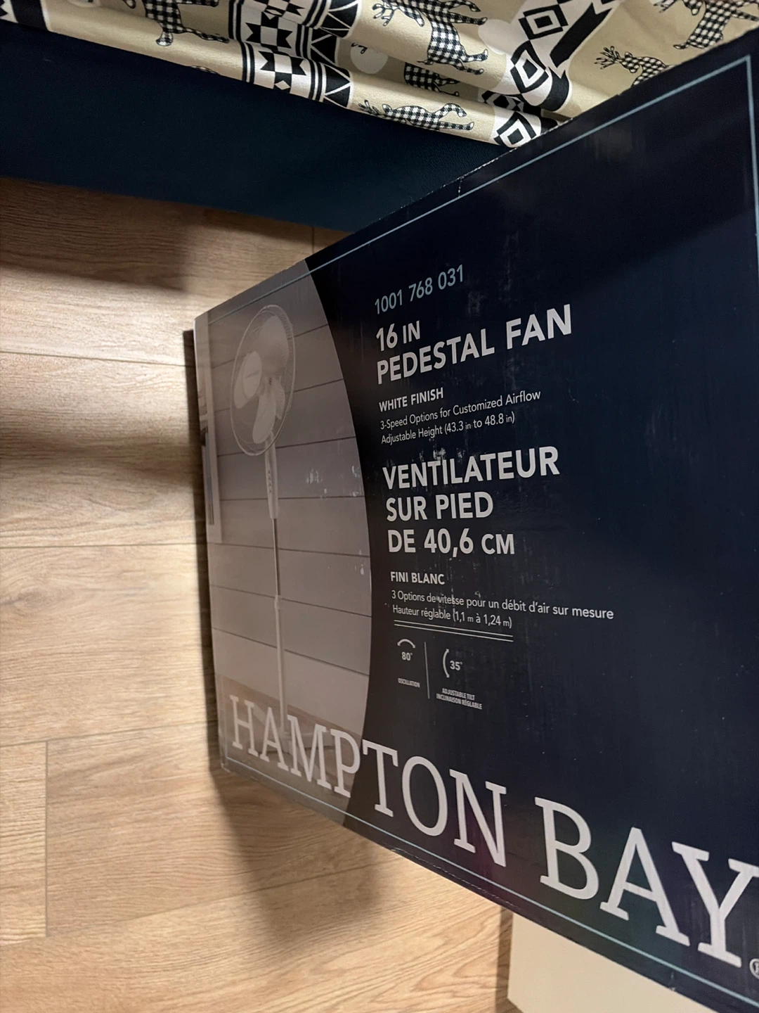Hampton Bay 16-inch Pedestal Fan - White - photo 2