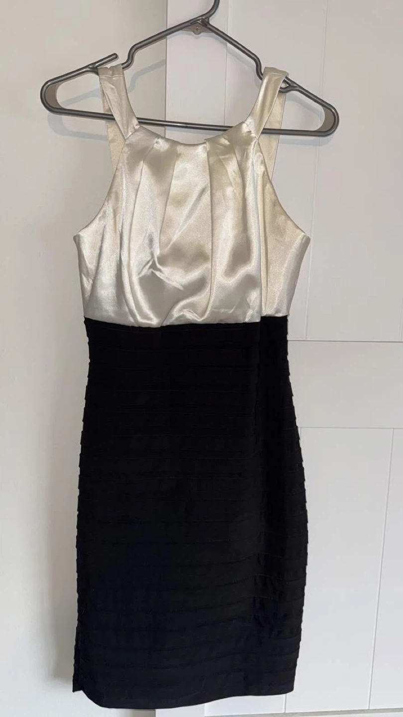 Women's Satin & Ribbed Cocktail Dress