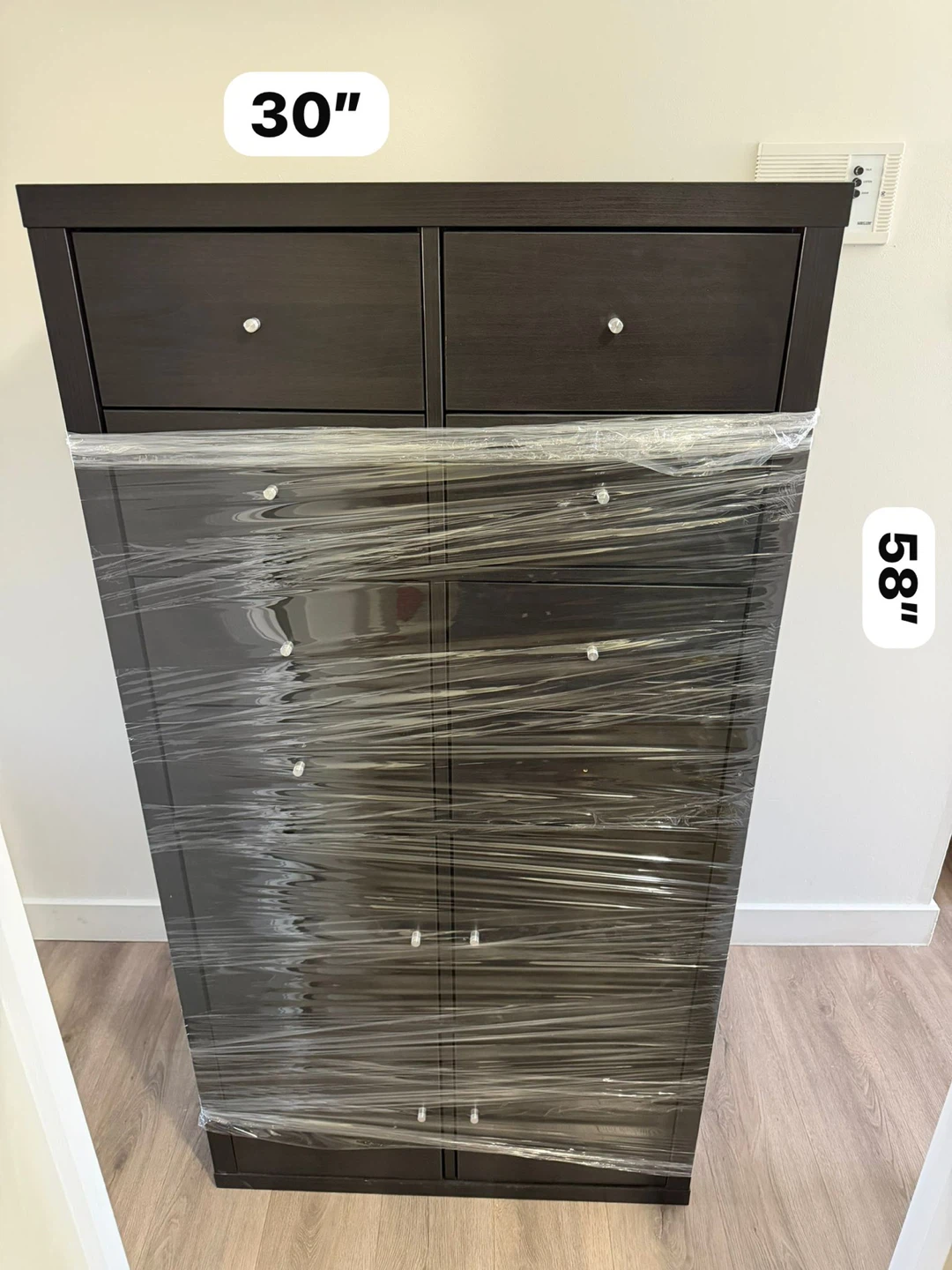 Dark Brown 12-Drawer Dresser