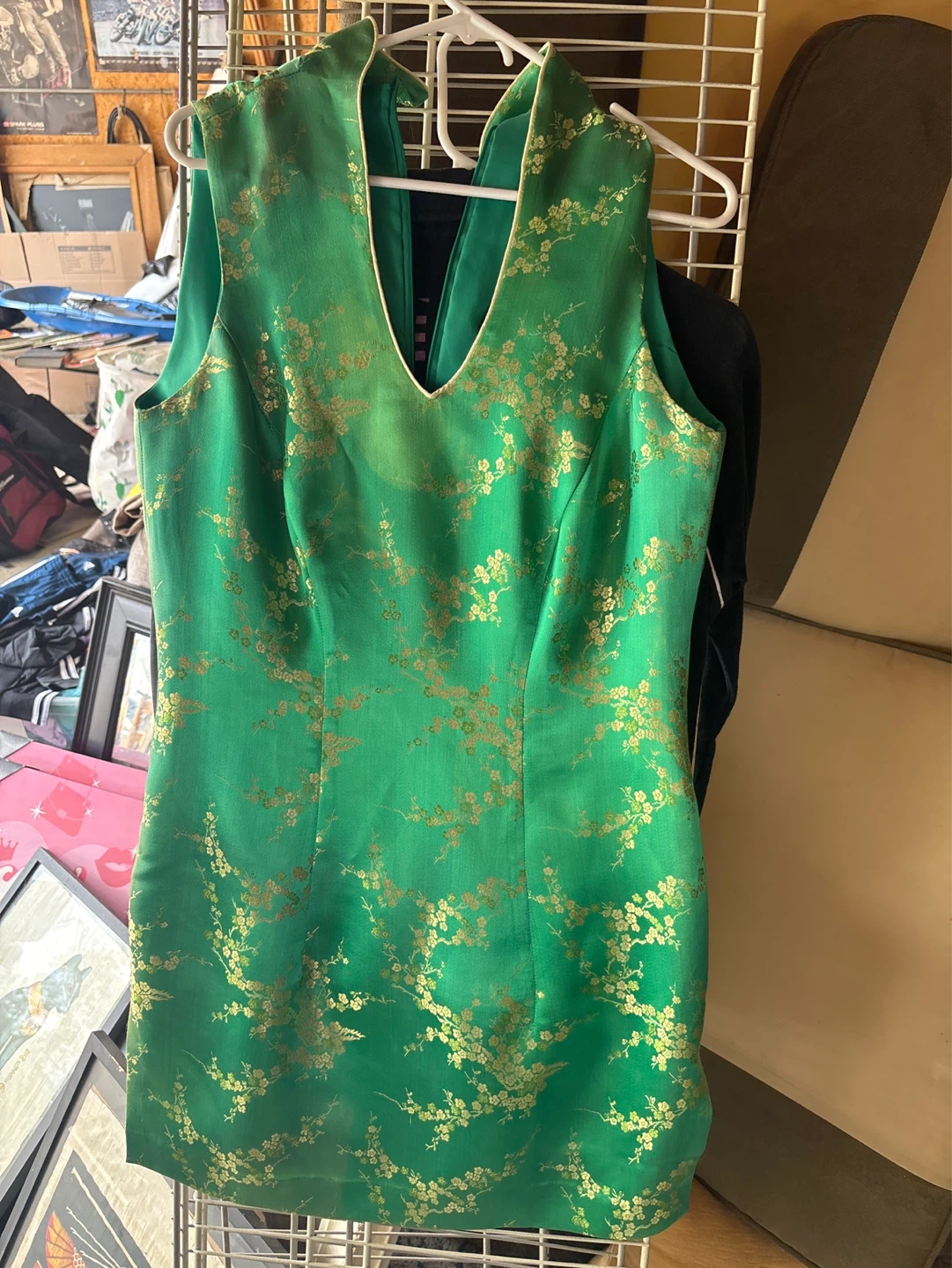Satin Jacquard Cheongsam Dress