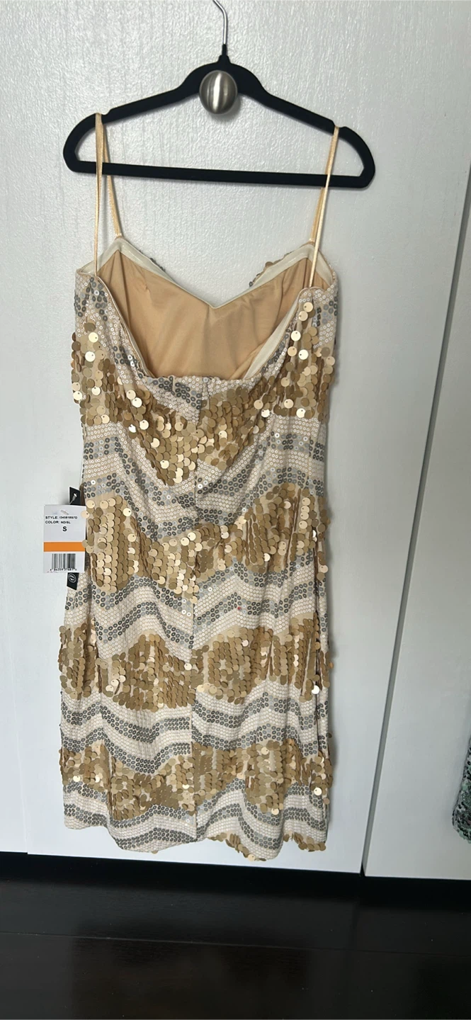 Sequin Chevron Strappy Dress - photo 2