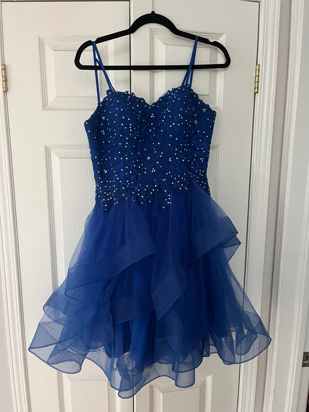 Royal Blue Embellished Grad Dress